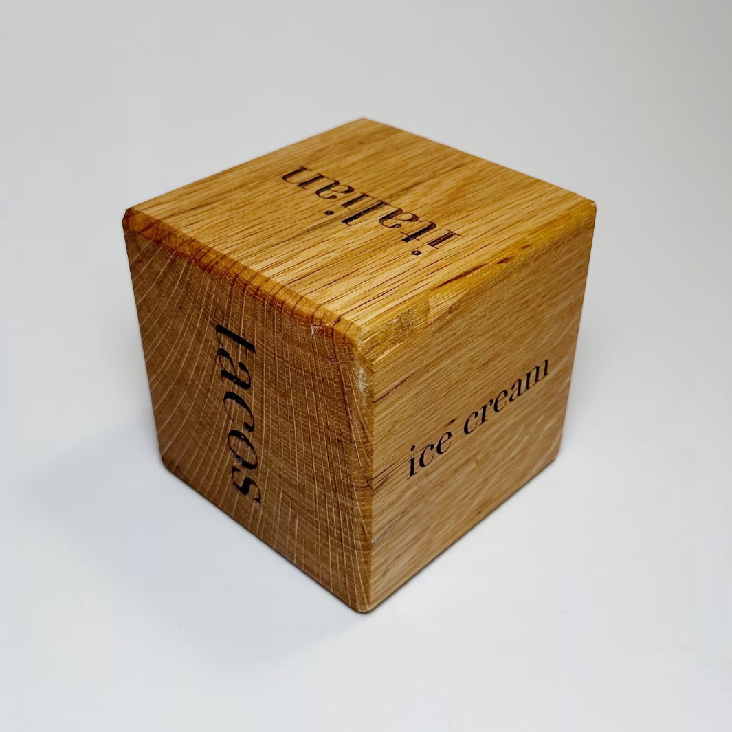 White Oak Custom Cube